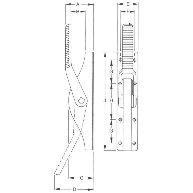Strenger - Crémone à carré 16mm à cylindre 2 clés - fuhr - VTT902Z16V