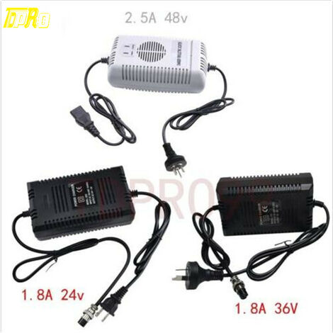 Fuienko – chargeur de batterie 24v 36v 48V, pour vélo électrique, pour Pitbike, Lithium-Ion, Li-Ion, ATV, Go kart,CHINA,1.8A 36V