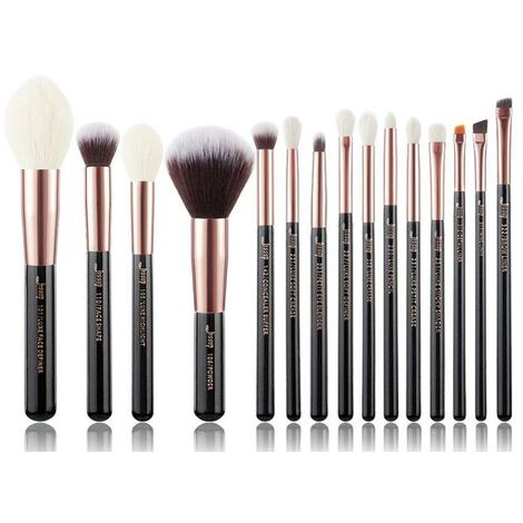 Fuienko – ensemble de pinceaux de maquillage professionnels, 15 pièces, poudre de base, crayon, poils synthétiques naturels, or Rose,G1-T162-15PCS,Pologne