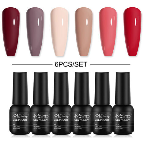 Fuienko – Kit de vernis à ongles Gel UV Led Semi-permanent, accessoires de manucure, équipement de conception Nail Art,RE-6GELS-211