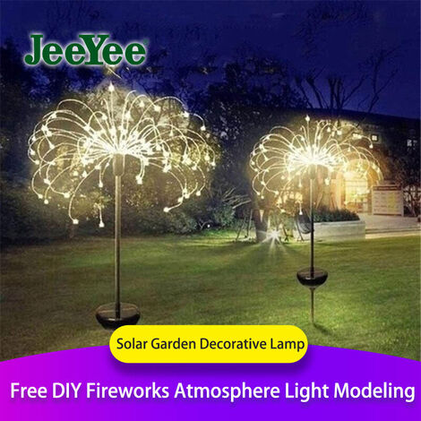 Fuienko-Lámpara de fuegos artificiales de diente de león alimentada con energía Solar para exteriores, luz LED impermeable para jardín, césped, paisaje, vacaciones,4pcs,CHINA