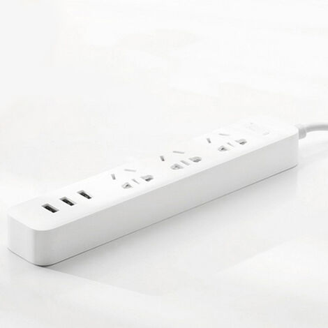 Fuienko – multiprise électronique pour maison connectée, charge rapide, 3 prises USB + 3 prises Standard, Extension d&39interface ue UK,Ue Plug,WHITE