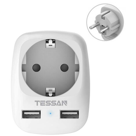 Fuienko – multiprise ue avec 3 Ports USB et 3 prises, multiprise murale d&39extension, adaptateur d&39alimentation pour maison et bureau,Fédération de russie,Ue Plug,TS-611-DE-GR