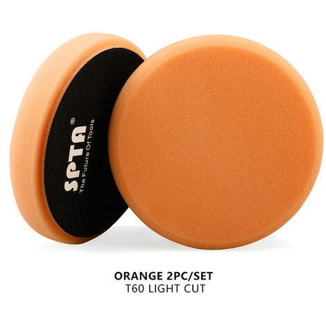 Fuienko – tampons de polissage pour polisseuse de voiture, éponge pour DA/RO/GA, 3 &quot/5&quot/6 &quot/7&quot, vente en gros, 2 pièces et 10 pièces,2 Orange Medium Cut,5 Inch Backer,CN