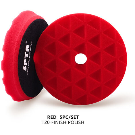 Fuienko – tampons de polissage pour polisseuse de voiture, éponge pour DA/RO/GA, 5 &quot(125mm)/6&quot(150mm), 2 pièces et 5 pièces, vente en gros,5 Red Finish Polish,5Inch (125mm) Backer,CN