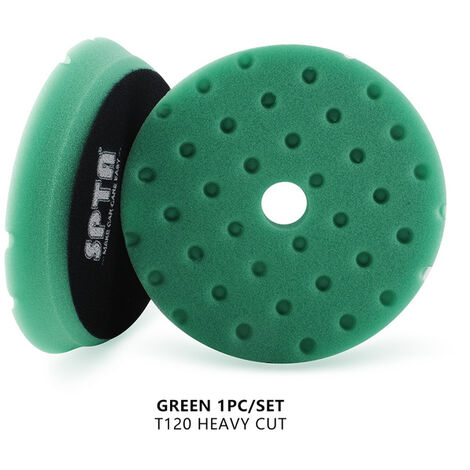 Fuienko5 – tampons de polissage pour polisseuse de voiture, 125mm/6mm (150mm), éponge, pour DA/RO/GA, vente unique,1 Green Heavy Cut,6 Inch Backer,CN