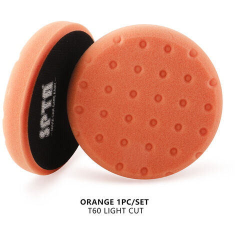 Fuienko5 – tampons de polissage pour polisseuse de voiture, 125mm/6mm (150mm), éponge, pour DA/RO/GA, vente unique,1 Orange Medium Cut,6 Inch Backer,CN