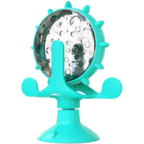 Fuite de nourriture pour chiens, moulin à vent interactif, jouet rotatif pour petits chiens, plateau tournant, gamelle pour ingestion lente, fourniture pour animaux de compagnie, vert