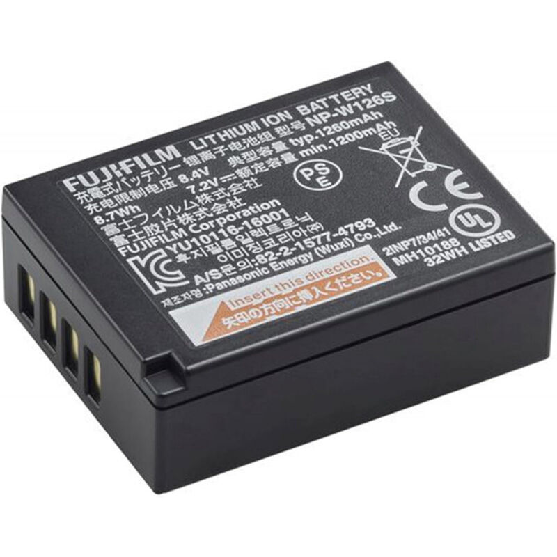 Pack de Batterie NP-W126S pour Hybride série x Noir, Li-Ion 7,2V 1.200 mAh (16528470) - Fujifilm