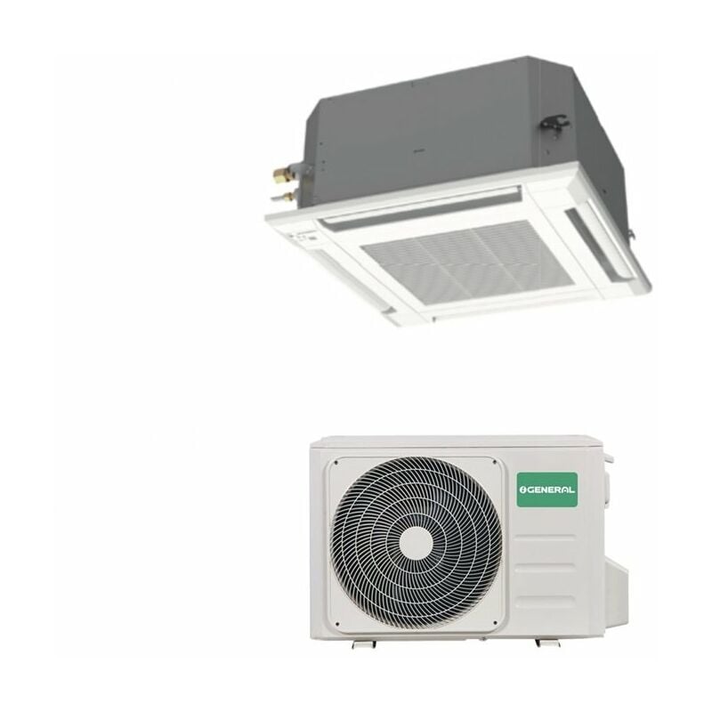 fujitsu general cassette air conditioner circular airflow inverter 24000 btu auxg24krlb-e avec control et panel