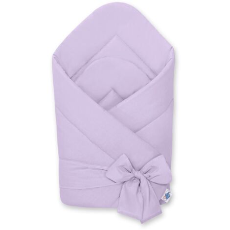 Fular de bebé de algodón suave de doble cara con lazos - morado