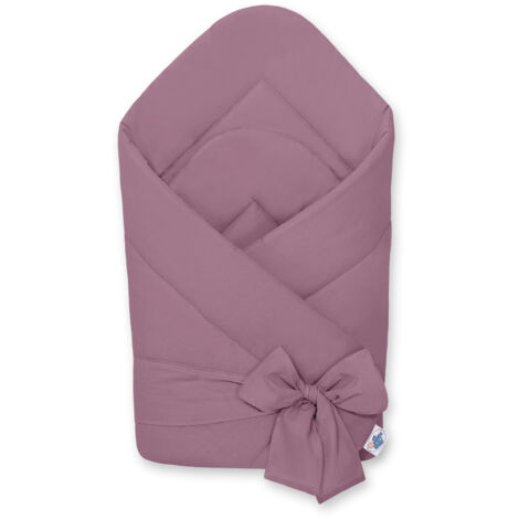 Fular de bebé de algodón suave de doble cara con lazos - rosa retro