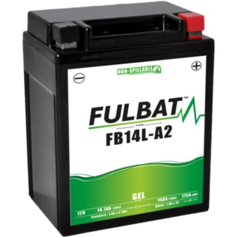 Fulbat – Batterie moto GEL 12V 14.7Ah – 100% étanche – Prête à l'emploi – Longue durée de vie et faible auto-décharge
