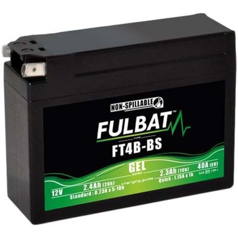 Fulbat - Batterie moto Gel YT4B-BS / FT4B-BS 12V 2.3Ah