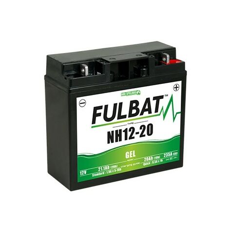 Fulbat – Batterie moto SLA 12-20 12V 20Ah – Technologie AGM étanche – Démarrage puissant en froid – Compatible tondeuses autoportées