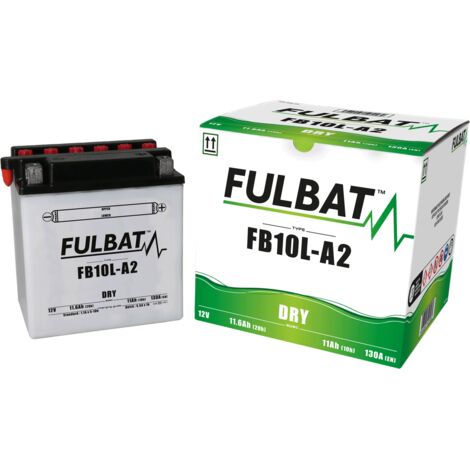 FULBAT FUL DRY Batterie - FB10L-A2 / YB10L-A2 (trocken, wartungsfähig, Säure enthalten)