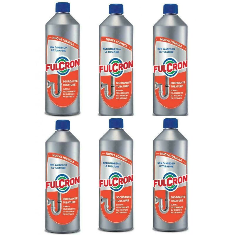 Sgorgante tubature fulcron Arexons tubature disgorgante chimico water lavandini docce - da 1 Lt – 6 pz.