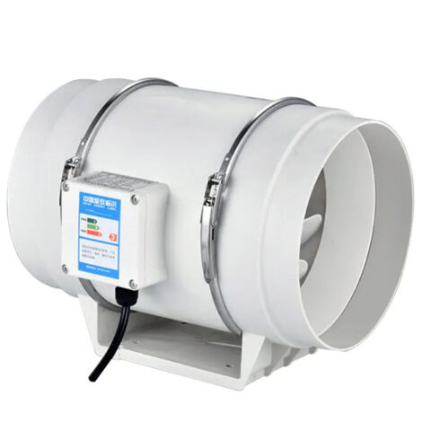 Fuleadture 230mm Extracteur d'air 540m³/h 75W, 2500R/Min,Ventilateur d'extraction à fort débit d'air, Économe en énergie (6 inch)