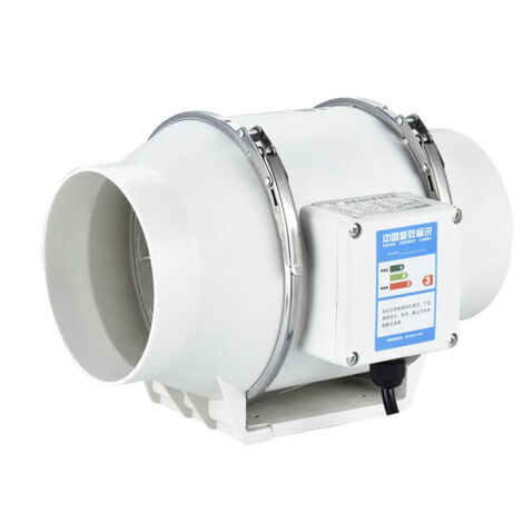 Fuleadture 240mm Extracteur d'air 900m³/h 130W, 2500R/Min,Ventilateur d'extraction à fort débit d'air, Économe en énergie (8 inch)
