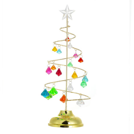 Fuleadture Crystal string lights, Christmas tree desk decorations, crystal hanging decorations, Christmas office decorations (batteries not included)