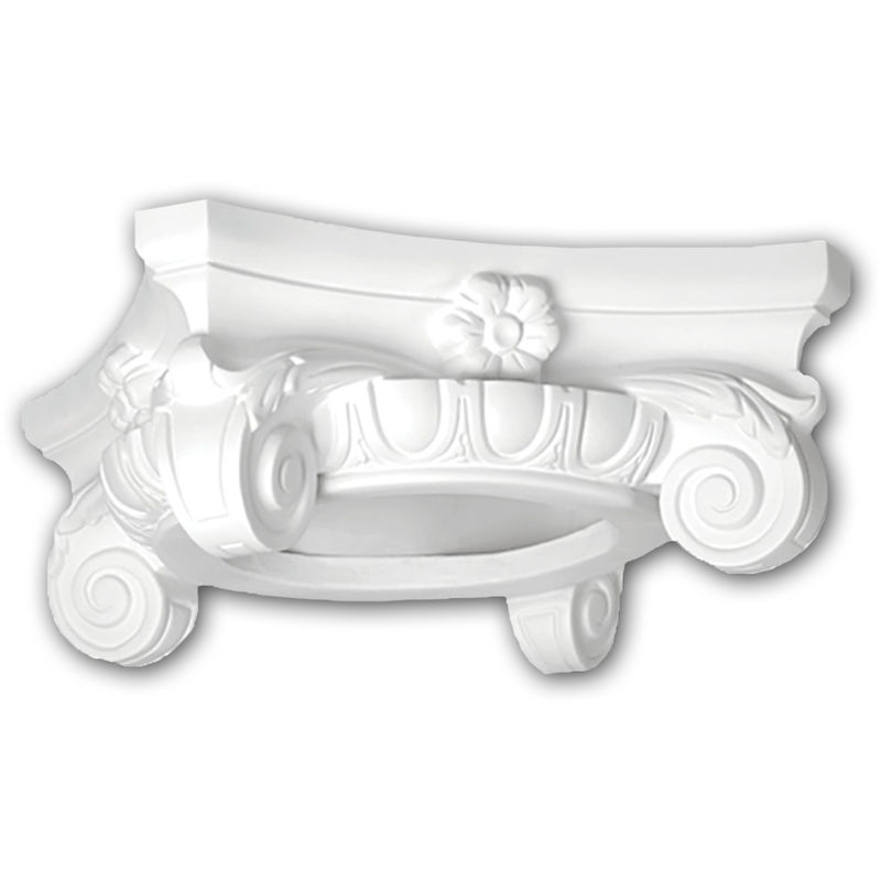 Profhome Decor - Full Column Capital 111003 Profhome Column Decorative Element Ionic style white - white