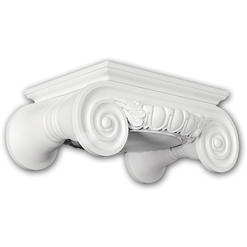 Full Column Capital 111009 Profhome Column Decorative Element Ionic style white