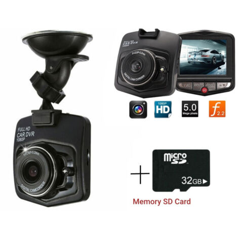 Видеорегистратор цифрова видеокамера рекордер Full HD 1080 + 32 GB Micro SD Card карта с памет 6.5 х 7 см 12/24V