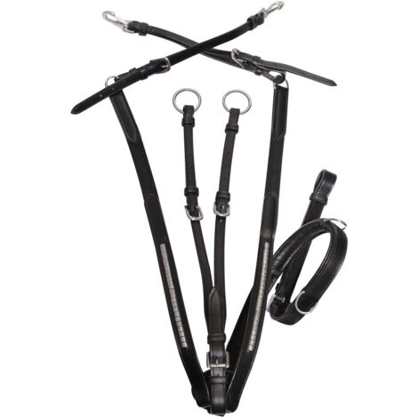 Full, Marrone: Plastron en cuir avec clincher Henri de Rivel et boucles en acier inoxydable