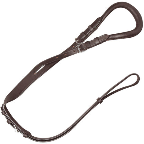 Full, Marrone: Sous-queue en cuir réglable avec boucles