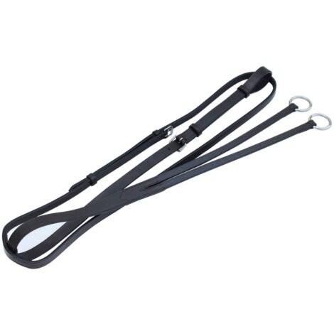 Full, Nero: Martingala a collier in cuoio con fibbie in acciaio inox