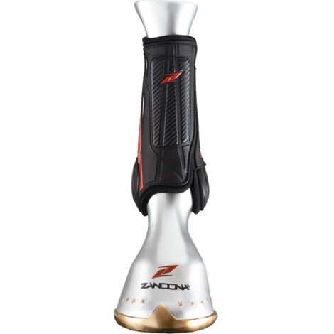 Full, Nero: Paratendini anteriori Zandonà CARBON AIR X-COUNTRY traspiranti con chiusura in tessuto a strappo