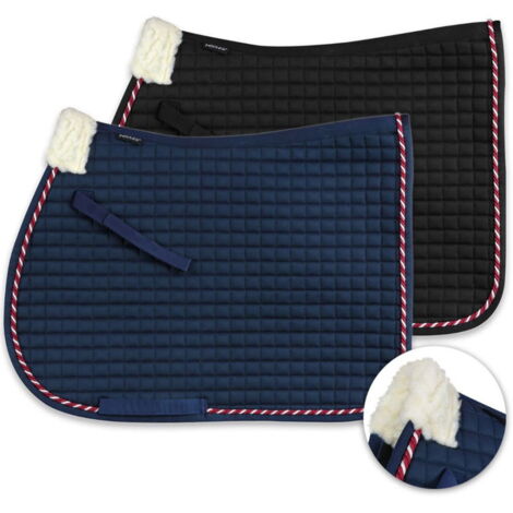 Full, Nero: Sottosella da salto Horses con trapuntatura a quadri modello Connie