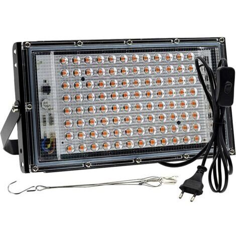 Full Spectrum Grow Light Support étanche extérieur Cordon de prise 100W avec interrupteur