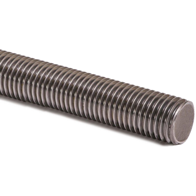 Fully Threaded Rod Zinc Plated Studding Bar Grade 4.8 - 1m Length - Diameter 20mm - Pack of 1