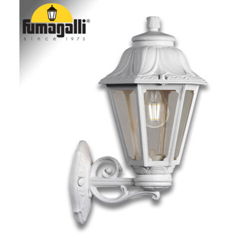 Fumagalli Bisso Anna IP55 white clear E27 light de wall light outdoor