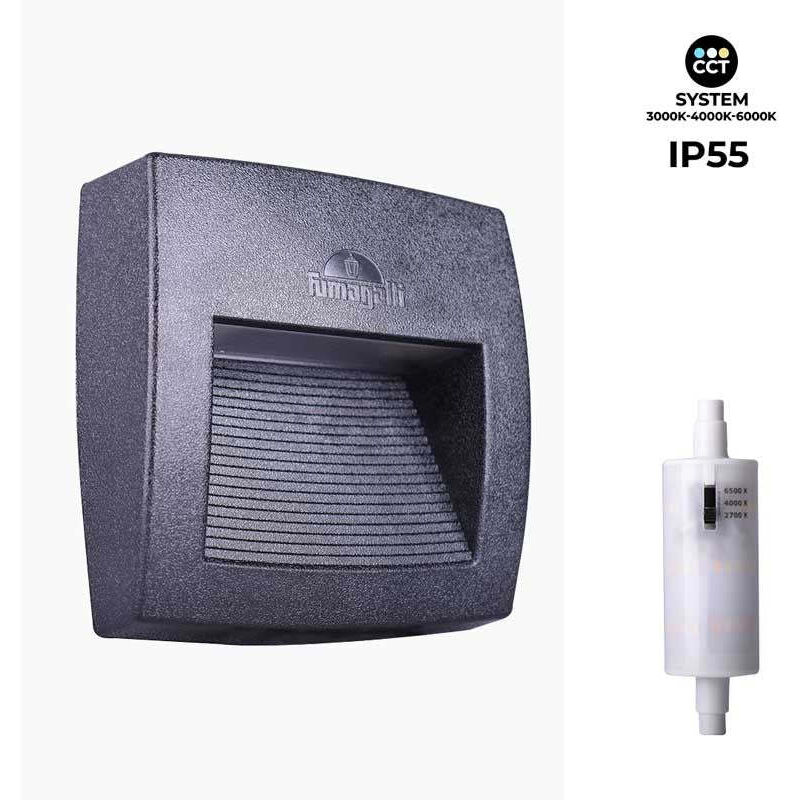 Fumagalli Schwarz Aufbaustrahler Lorenza Mit Glühlampe R7s Cct