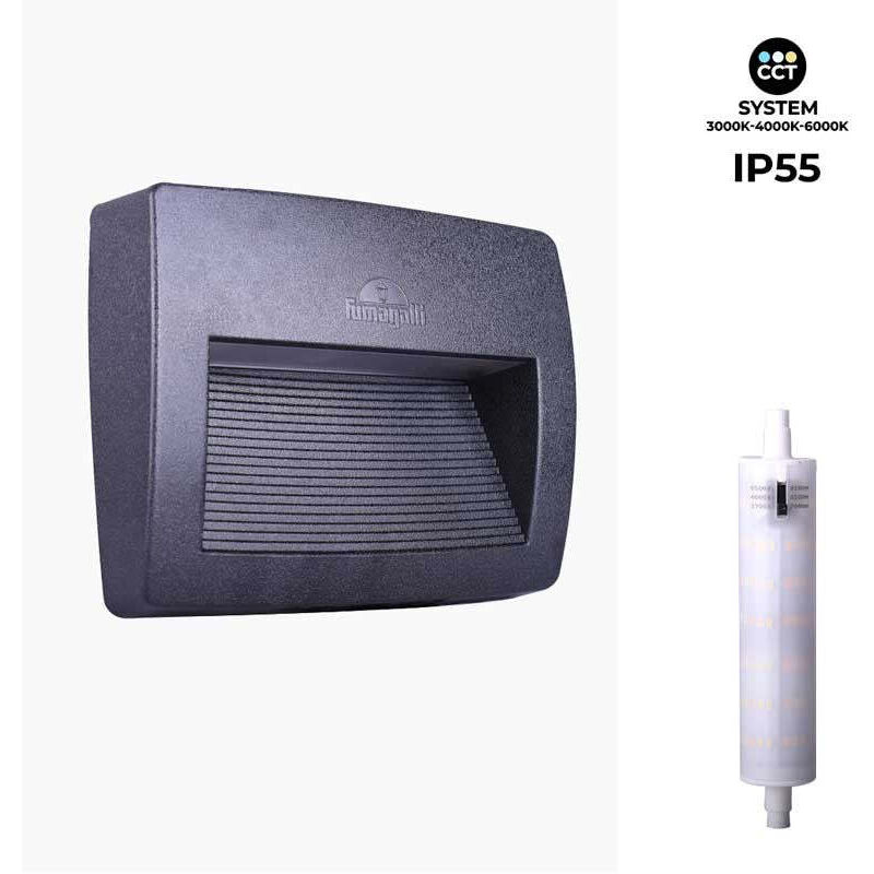 Fumagalli Schwarz Lorenza 190 R7s 7,5W Cct Aufbaustrahler