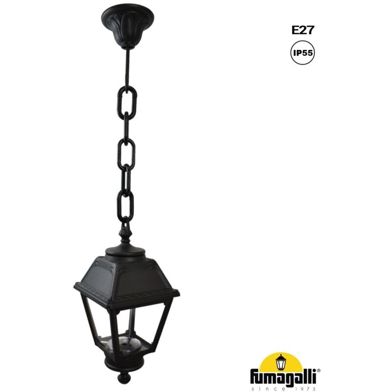 Image of Lanterna a sospensione da esterno Fumagalli Sichem/Mary - E27 - Nero