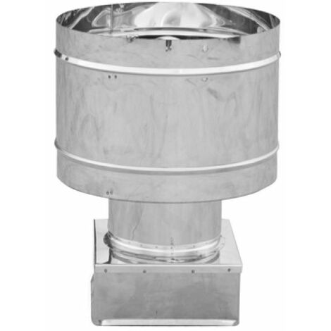 FUMAIOLO 4 VENTI BASE QUADRA ACCIAIO INOX mm 320x320