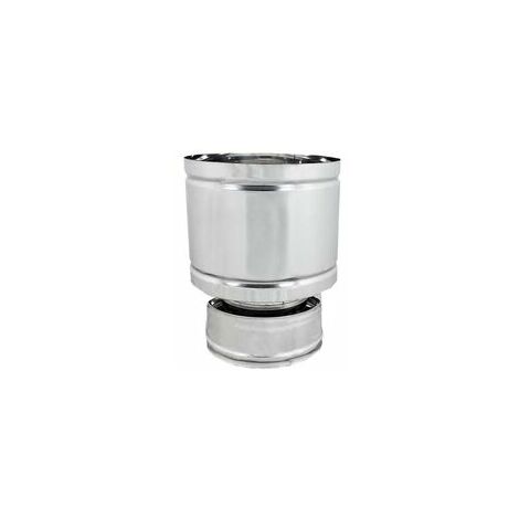 Fumaiolo A Botte 4 Venti In Acciaio Inox - Base Rotonda, Innesto M Maschio 200mm