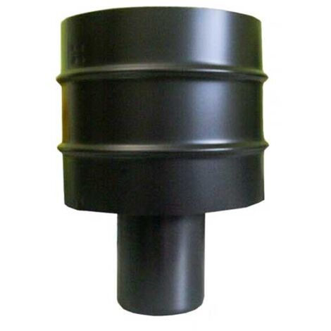 Fumaiolo 4 venti serie pellet 1,2 mm acciaio al carbonio verniciato nero : Diametro - 80 femmina