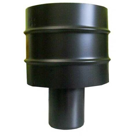 Fumaiolo 4 venti serie pellet 1,2 mm acciaio al carbonio verniciato nero : Diametro - Ø80 (FEMMINA)