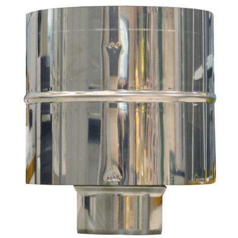 Fumaiolo a botte per Tubo Stufa in acciaio Inox Piemme Speedy art.30 250 mm