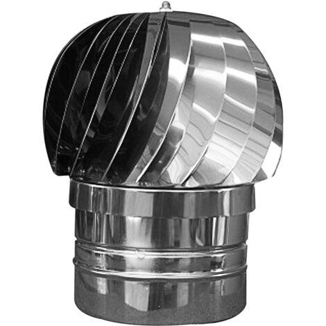 Terminale Canna Fumaria Antivento E Antipioggia Made In Italy, Terminale Camino Base Circolare, Comignolo In Acciaio Inox Per Camino, Stufa A Legna, Pellet E Caldaia Biomassa, Per Tutti I Combustibili - Foto 2