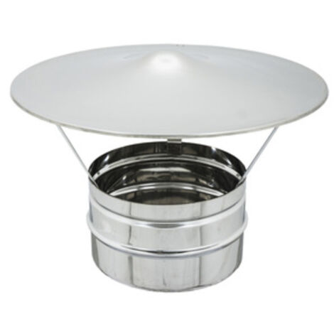 fumaiolo cappello fisso cinese   10 cm in acciaio zincato camino comignolo