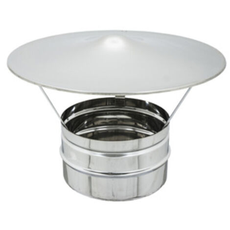 fumaiolo cappello fisso cinese   12 cm in acciaio zincato camino comignolo
