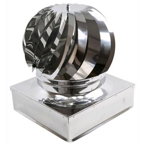 TUTTACASA Fumaiolo cappellotto girevole turbo inox quadro cm.32x32 comignolo tubo stufa - Salone