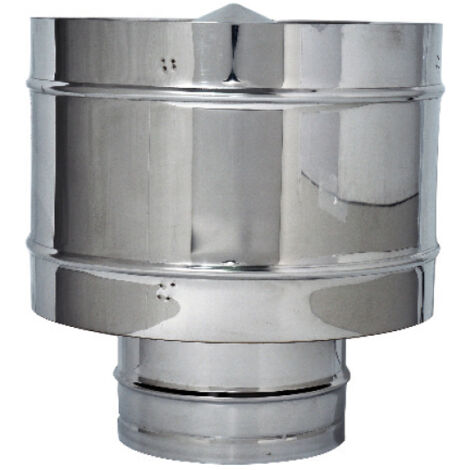 FUMAIOLO FISSO ANTIVENTO INOX Tondo (attacco femmina) Ø cm. 8