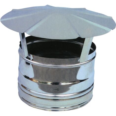 FUMAIOLO FISSO PER CANNA FUMARIA ACCIAIO INOX Ø250MM """SPEEDY 29 CINESE"""