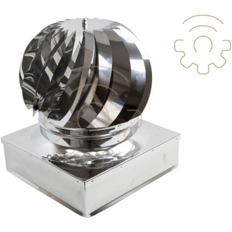 fumaiolo girevole acciaio inox attacco quadro 25x25 cm comignolo camino
